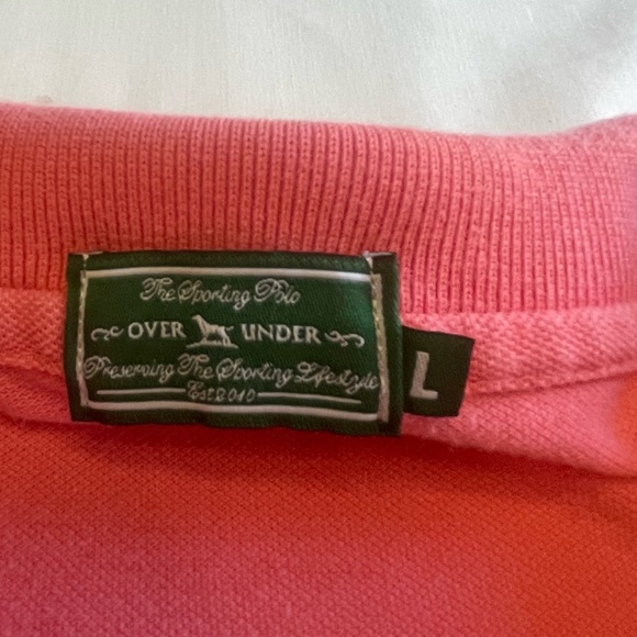 Over & Under sporting good polo size large salmon pink - Picture 3 of 3